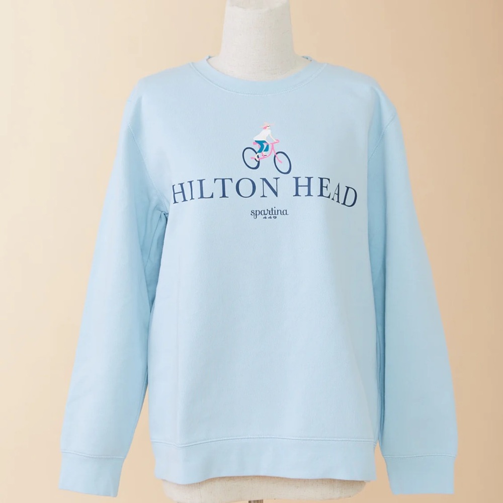 Spartina 449 Hilton Head Pullover Pool Day Bicycle Crewneck Sweatshirt XL‎ NWT